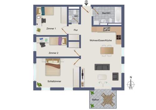 Wohnung-Nr. 6 - 