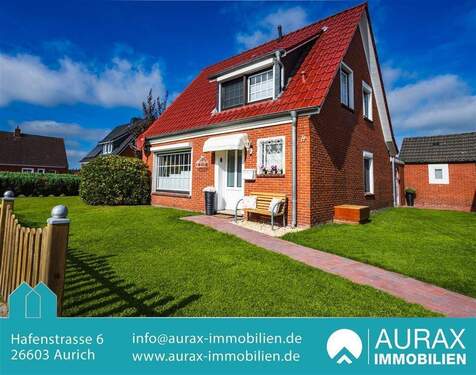 Außenansicht - Renoviertes Einfamilienhaus nahe den Ostfriesischen Inseln - Wintergarten, Carport & großer Garten