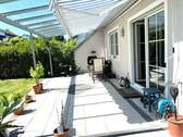 Glas überdachte Südterrasse mit Beschattung - 