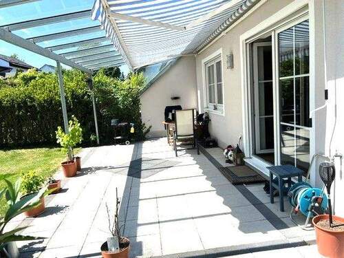 Glas überdachte Südterrasse mit Beschattung - 
