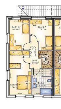 Dachgeschoss - Doppelhaushälfte mit 121,00 m² in Wiefelstede zum Kaufen