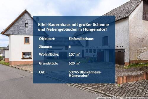 Eifel-Bauernhaus in Hüngersdorf - 6 Zimmer Einfamilienhaus zum Kaufen in Blankenheim-Hüngersdorf