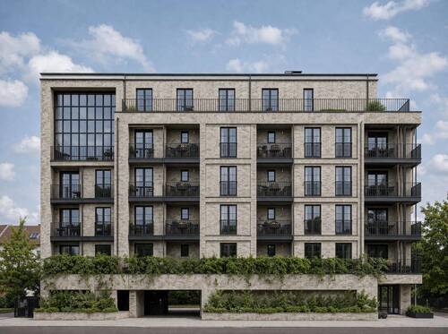 Ansicht SÜd West - Stilvolle Erdgeschosswohnung mit Terrasse und Gartenoption im KfW 40 QNG-Neubau