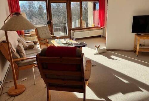Wohnzimmer, Balkon - 2 Zimmer Etagenwohnung in Höchenschwand
