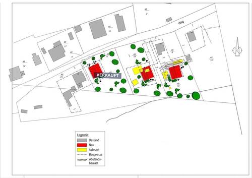 Lageplan mittleres Grundstück - 