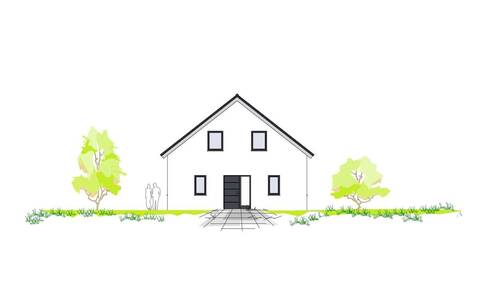 Eingangsansicht weiß - 4 Zimmer Mehrfamilienhaus, Wohnhaus zum Kaufen in Burgwedel