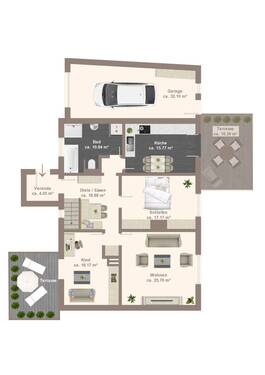 Erdgeschoss Haupthaus - 