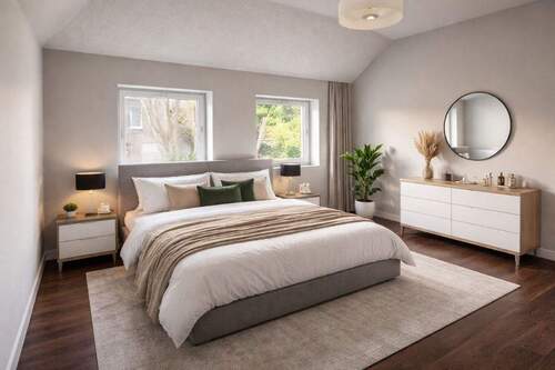 Schlafzimmer möbliert - 