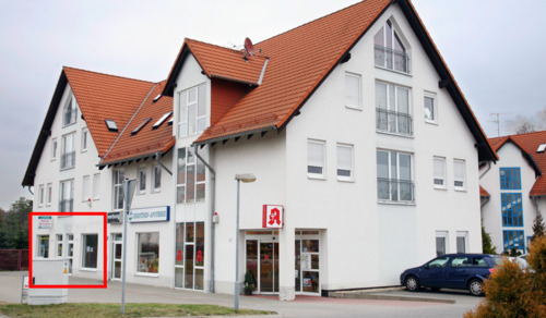 Fläche in Rot umrandet - *** Friseur gesucht! in gut frequentierter Lage ***