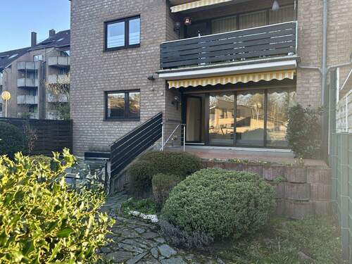 Terrassenansicht - Eigentumswohnung mit Garten, Terrasse, Stellplatz in 52349 Düren