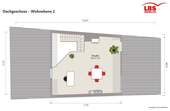 Grundrissplan Dachgeschoss - Wohnebene 2 - 
