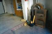 Garage mit Kaminofen - 