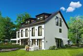 Süd-Ost-Ansicht Beispiel weisse Fassade - 
