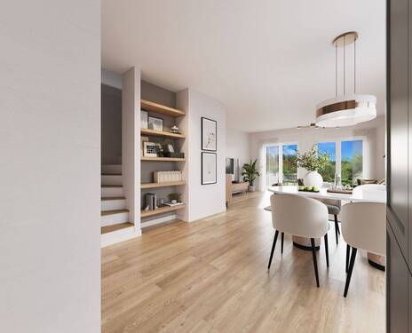 Wohn-Essbereich - 6 Zimmer Reihenendhaus zum Kaufen in München