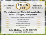 Falkenhof - Lagerhalle-Werkalle-Onlinehandel (KEIN KFZ !)