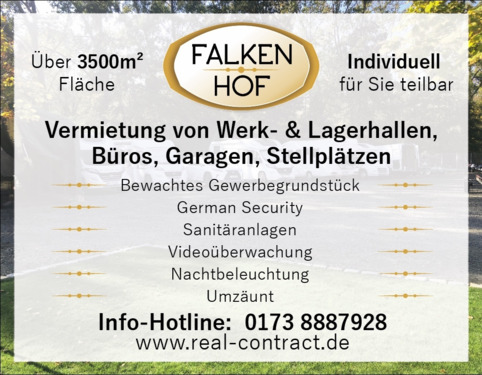 Falkenhof - Lagerhalle-Werkalle-Onlinehandel (KEIN KFZ !)