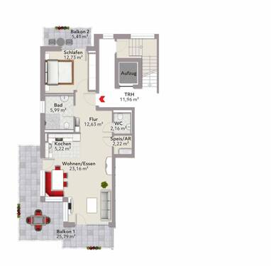 Haus A Obergeschoss rechts - 