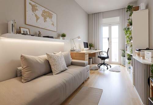 Bodentiefe Fenster auch im Arbeits- oder Kinderzim - 