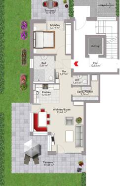 Haus B Erdgeschoss rechts - 