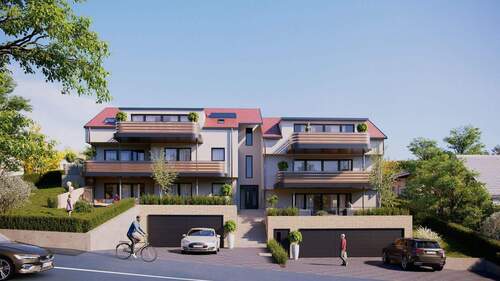 Außenansicht-frontal - THE SUNNY SIDE - Exklusive Gartenwohnung am Südhang von Erbach