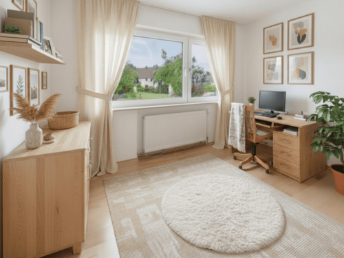 Schlafzimmer 2 - Wohnidee - Arbeitszimmer (digital möbliert) - 