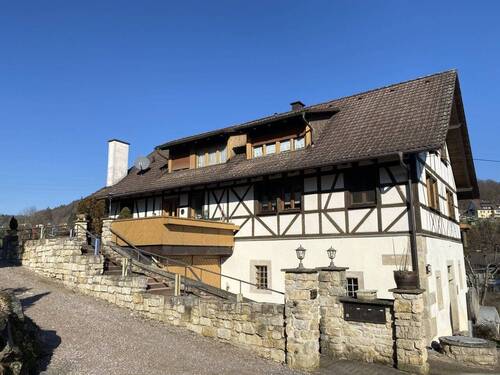 Auffahrt-Hauseingang-Südwestansicht - Mehrfamilienhaus, Wohnhaus mit 238,00 m&sup2; in Stühlingen zum Kaufen