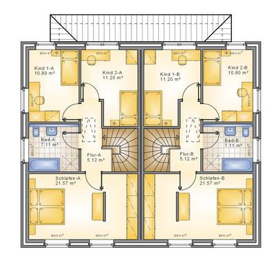 Dachgeschoss - 4 Zimmer Doppelhaushälfte in Apen / Augustfehn