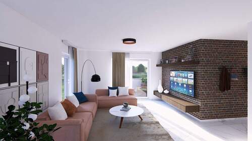 Ansicht Wohnzimmer Wohneinheit 3 - 