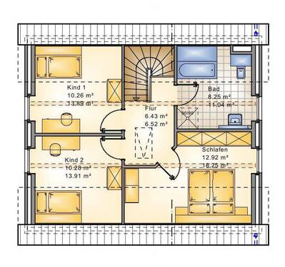 Dachgeschoss - Einfamilienhaus mit 132,00 m² in Apen / Augustfehn zum Kaufen