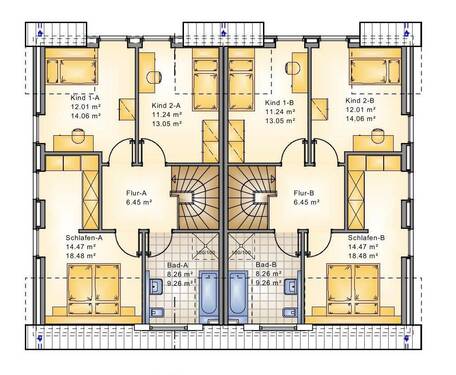 Dachgeschoss - 4 Zimmer Doppelhaushälfte in Apen / Augustfehn
