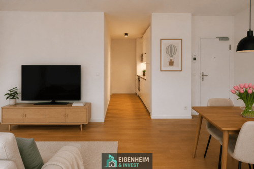 Blick auf die Küche visualisiert - Etagenwohnung mit 105,50 m&sup2; in Berlin zum Kaufen