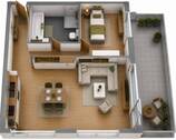 KI gen. Bild: Abweichung mgl. - 2 Zimmer Etagenwohnung in Oberschopfheim