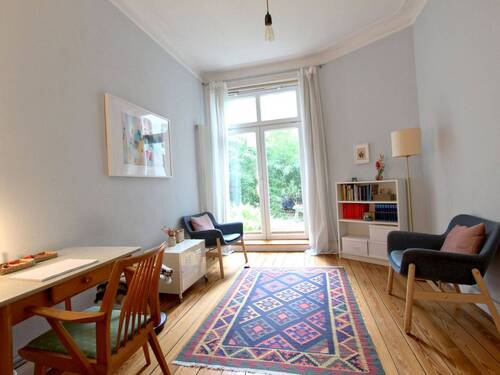 Zimmer 1 zum Innenhof-Garten - 3 Zimmer Etagenwohnung zum Kaufen in Hamburg