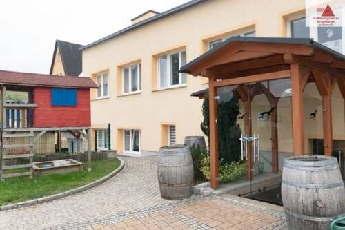 Hausrückseite - 1 Zimmer Etagenwohnung zur Miete in Thum / Jahnsbach