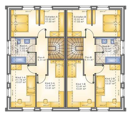 Dachgeschoss - 4 Zimmer Doppelhaushälfte in Apen / Augustfehn