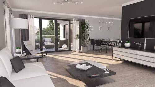 Wohnzimmer - 4 Zimmer Etagenwohnung zum Kaufen in Neuengönna