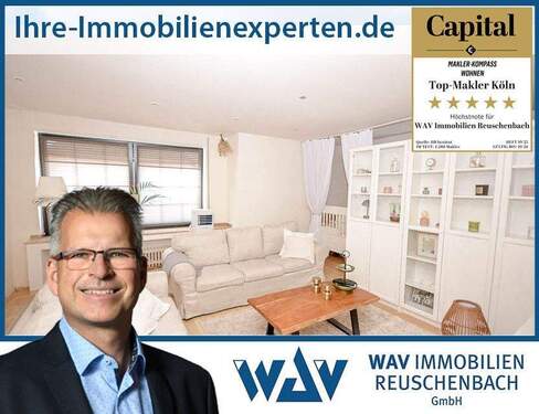 Wohnzimmer OG - 2 für 1! Großzügige Dachgeschosswohnung plus Apartment, zentral in Brühl