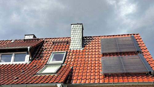 Dach mit Solarthermie - 