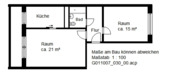 Grundriss - 2 Zimmer Etagenwohnung in Halle (Saale)