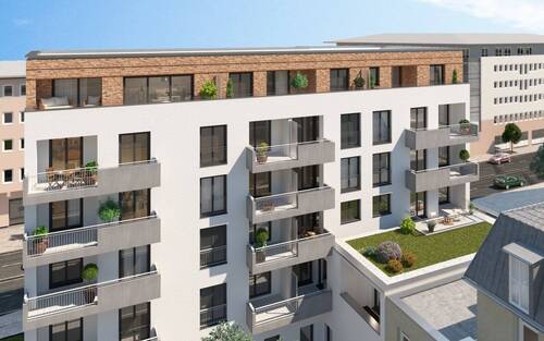 Visualisierung Rückansicht - Moderne Stadtapartments in Dresden-Löbtau