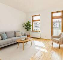 Helle 2-Zimmer-Wohnung mit Balkon im Denkmalhaus - Leipzig Neustadt-Neuschönefeld