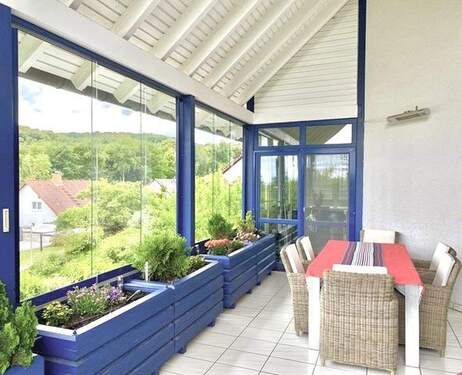 große Terrasse+Windschutz - 