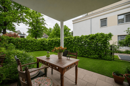 Terrasse mit Garten - 3 Zimmer Terrassenwohnung zum Kaufen in Berlin