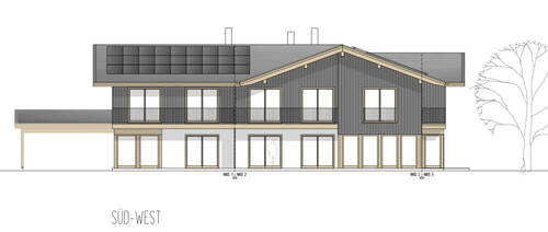 Ansicht_Süd-West - Etagenwohnung mit 125,80 m² in Schliersee / Neuhaus zum Kaufen