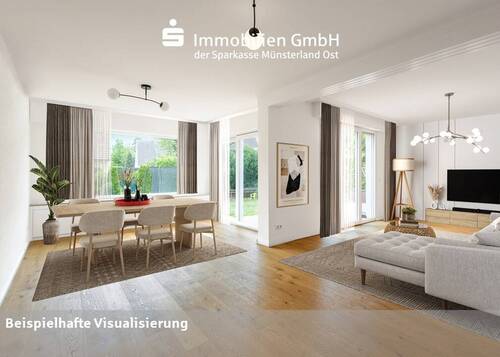 Wohn- und Esszimmer - 6 Zimmer Einfamilienhaus in Ahlen