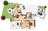 Grundriss-Skizze Erdgeschoss - 