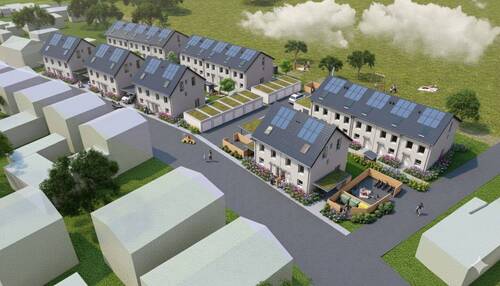 Außensicht Oben - VISU - Ihre NEUE Doppelhaushälfte in Darmstadt - modern, familienfreundlich & nachhaltig