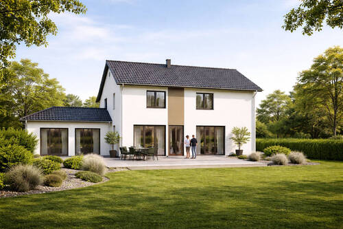 Gartenansicht (Illustration) - 6 Zimmer Einfamilienhaus zum Kaufen in Aichhalden