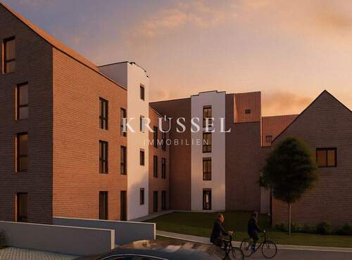 Der Innenhof mit anschließender Tiefgarageneinfahrt. - 3 Zimmer Etagenwohnung in Lingen