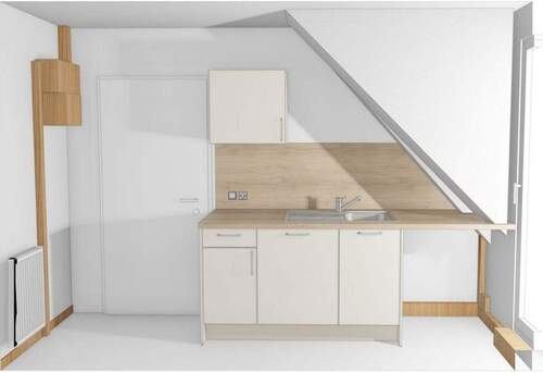 Küche links - 4 Zimmer Etagenwohnung in Nürnberg